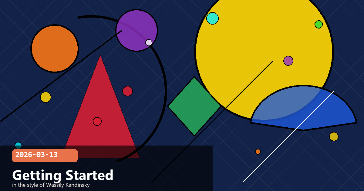 Getting Started — visual for 2026-03-13