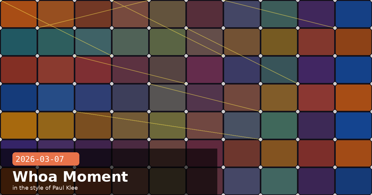 The Whoa Moment, an Industry at Inflection & Multi-Agent Architecture for Developers — visual for 2026-03-07