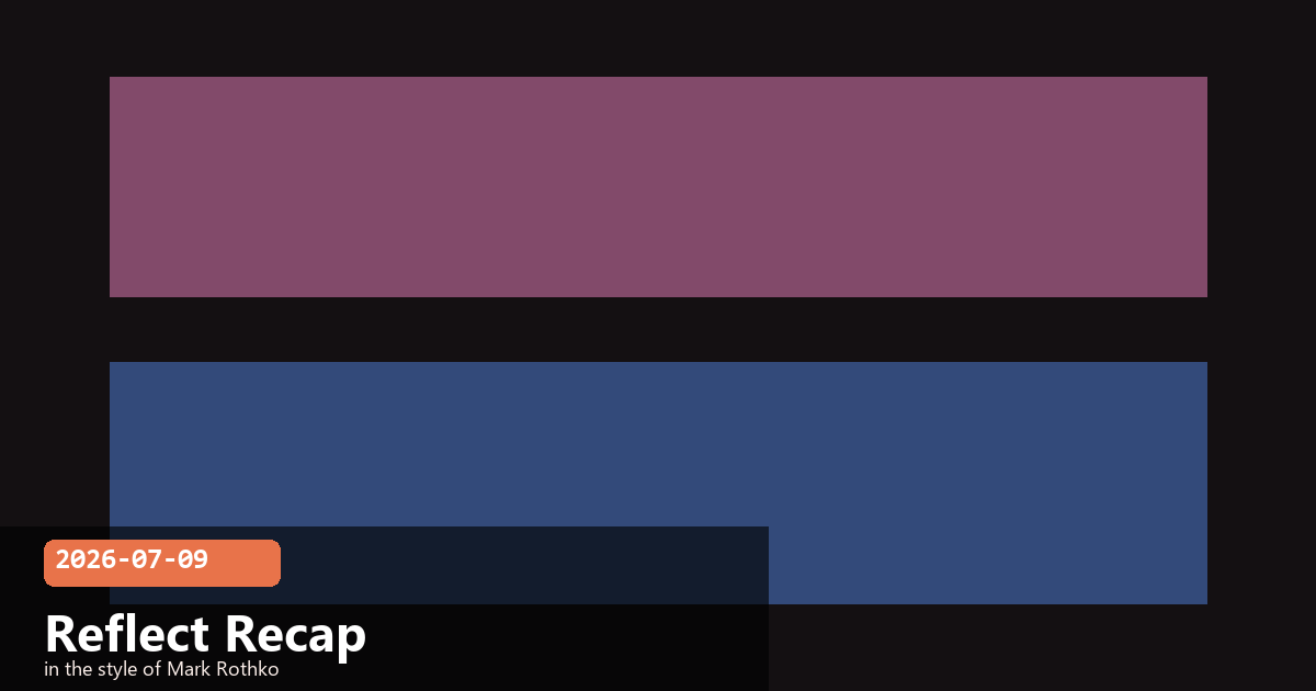 Reflect: A Built-In Dashboard for Your Claude Usage Habits — visual for 2026-07-09
